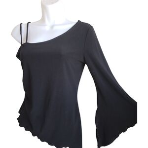Y2k Black Asymmetrical Dressy top M